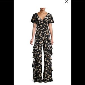 Michael Kors Collection Floral Ruffle Jumpsuit